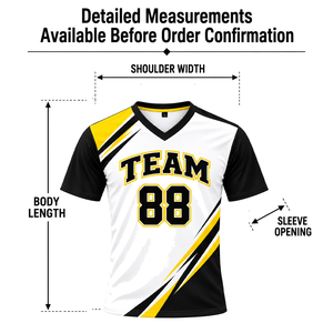 เสื้อกีฬาคอวีแบบยูนิเซ็กซ์ พิมพ์ลายแบบซับลิเมชั่น แขนสั้น โพลีเอสเตอร์ 100% หมายเลขทีม 88 ชุดยูนิฟอร์มตาข่ายระบายอากาศแบบสั่งทำพิเศษ - Product Image 1