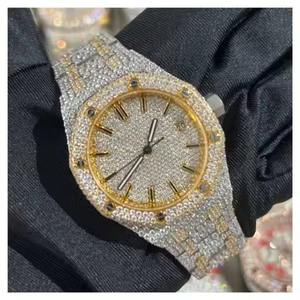 Reloj de Diamantes Moissanite de Alta Calidad para Hombre, Resistente al Agua, Movimiento Mecánico, Estilo Lujoso y Moderno, Disponible para la Venta - Product Image 4