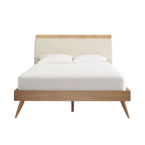 Cama Moderna de Madera Sólida para Hotel, con Cabecera Tapizada, Plataforma, Tamaño Personalizado para Dormitorio, Apartamento, Villa - Product Image 1