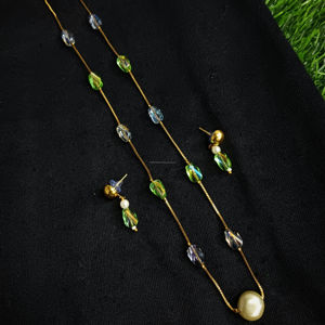 Conjunto de joyería nupcial de diamante americano clásico, collar y pendientes de dos piezas para boda, estilo clásico de moda - Product Image 1