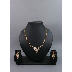 ชุดเพทายทองแดงสุดหรูสำหรับผู้หญิงสร้อยคอทรงลูกแพร์ต่างหูสร้อยข้อมือแหวนสำหรับงานแต่งงานงานเลี้ยงครบรอบแต่งงาน - Product Image 4