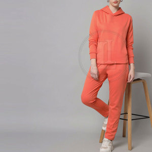 High Stretch Winter Hooded Casual <b>Women</b> Tracksuit Breathable Comfort Soft Fit 100% Cotton for Sports Gym Use - Product Image 4