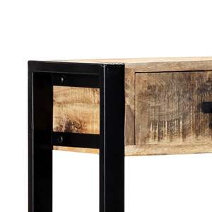 Mesa consola de madera natural y color negro - Product Image 6