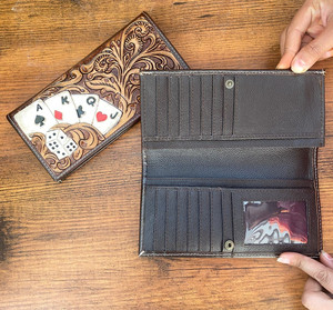 Nueva venta al por mayor a mano RFID bloqueo titular de la tarjeta de crédito cartera larga y cuero genuino diseñador de lujo Ases mujeres cartera conjunto - Product Image 5