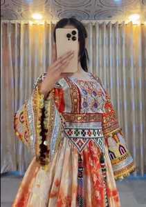 Afghani Kuchi Maxi <b>Dress</b> Women Custom Sizes Floral Print Embroidered Long Sleeves Wedding Party Casual <b>Dresses</b> For <b>All</b> Seasons - Product Image 3