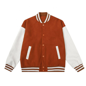 Chaqueta Universitaria Varsity 100% Lana, Chaqueta de Béisbol Varsity Bordada, Chaqueta de Satén Universitaria para Estudiantes - Product Image 1