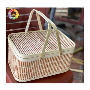 Caja de Regalo de Bambú Natural, Caja de Almacenamiento Tejida a Mano para Té, Souvenirs, Joyería, Pequeños Regalos y Decoración Rústica para el Hogar - Product Image 6