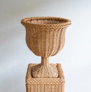 High Quality Hot Sale Home Decorative Pedestal Urn <b>Vases</b> Modern Rattan <b>Vases</b> Custom Sizes Low MOQ From Vietnam Manufacturer - Product Image 5