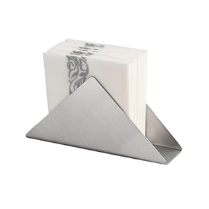 Porta Servilletas de Acero Inoxidable, Forma Triangular, Moderno Soporte para Toallas de Papel, Estante Metálico de Sobremesa para Uso en el Hogar, Cocina o Restaurante - Product Image 1