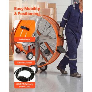 Ventilatore Industriale ad Alta Velocità da 42 Pollici con Pale in Alluminio Resistenti, 16100 CFM, 2 Velocità per Uso Industriale - Product Image 5