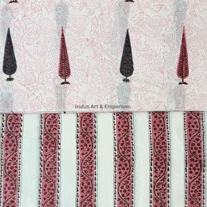 Tela de Algodón Cambray Estampada a Bloques 60x60, Tela de Algodón con Estampado Tradicional Jaipuri - Product Image 4