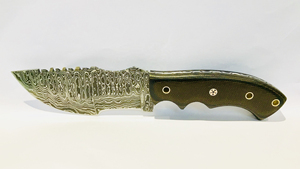 Juego de Cuchillos de Acero de Damasco Personalizables con Hoja Fija, Mango de Madera, Agarre Cómodo, Diseño de Logotipo Personalizado, para Cocina - Product Image 2