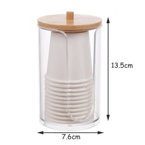 Premium Transparent Glass Canister with Wooden Lid Kitchen Organizer for Tea Coffee Sugar Flour Oats Seeds Candy <b>Cookies</b> Dry - Product Image 2