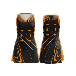 Nouveaux uniformes de netball personnalisés en tissu 100% polyester pour filles, fabrication professionnelle, impression par sublimation, prix bas, robe de netball - Product Image 1