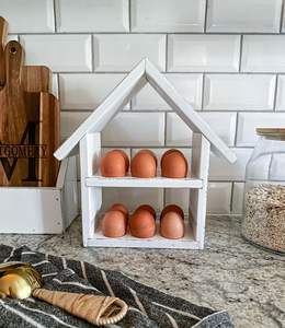 Support à œufs en bois au fini naturel, améliorant l'attrait visuel des œufs frais et des présentoirs de comptoir de cuisine - Product Image 3