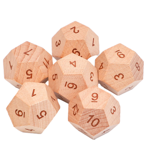 ลูกเต๋าไม้ขนาดใหญ่ 33 มม. ยี่ห้อ Nian Diceworks สำหรับการศึกษาและเด็ก ด้านเปล่าสำหรับเกมส์  มีสีเคลือบหลากหลาย - Product Image 4
