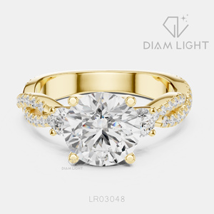 Bague de mariage en or blanc 14 carats avec diamant de laboratoire de 2,00 carats, taille ronde, certifiée IGI, bijoux fins, cadeau pour fiançailles, mariage, anniversaire - Product Image 3