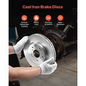 Kit Freni Anteriori e Posteriori per Honda CR-V (Modelli AWD) 2012-2016, Dischi in Ceramica da 12 Pollici, Ricambio Compatibile con Struttura Cava - Product Image 5