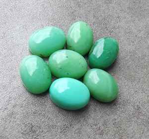 คริสโซเพรส คาโบชองพลอยสีเขียวธรรมชาติรูปวงรีหินหลวมสำหรับทำเครื่องประดับอุปกรณ์งานฝีมือของสะสม - Product Image 1