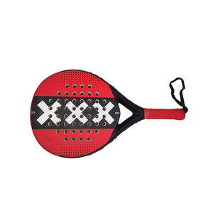 Raqueta de Pádel Redonda con Diseño de Rayas de Tres Cruces en Fibra de Carbono, Núcleo de Eva Suave - Product Image 4