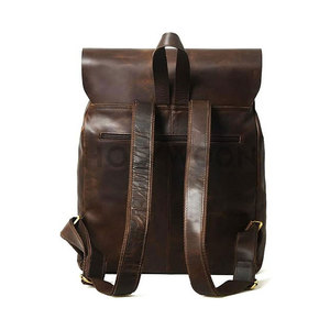 Unisex Luxury Leather <b>Backpack</b> Lightweight Zipper Spacious Interior Multiple <b>Compartments</b> Strong Build for Business Travel - Product Image 2