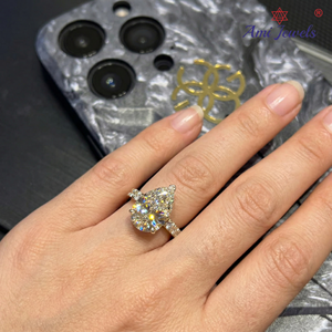 Bague de fiançailles et de mariage en or jaune 9 carats avec diamant de laboratoire certifié IGI, sertissage à griffes, polissage lisse, pour usage quotidien - Product Image 3