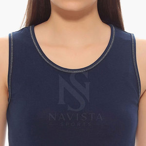 Débardeur de sport pour femme en coton 100% respirant et à séchage rapide, avec logo sur le devant, vêtements de sport, service OEM, prix bas - Product Image 6