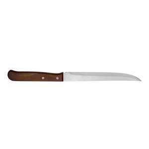 Couteaux à découper classiques en bois brun avec lame fine argentée et deux rivets métalliques pour les tâches quotidiennes de découpe en cuisine - Product Image 2