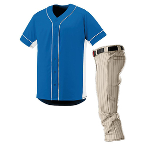 Uniforme de Béisbol Personalizado para Hombre, Pantalones Azul Rey con Rayas Blancas, Transpirables, de Poliéster, para Equipos Adultos - Product Image 3