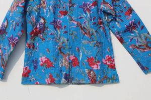 Chaqueta Acolchada de Algodón DE LA India para Mujer, Abrigo de Trabajo con Parches Hechos a Mano, Estilo Bohemio, Novedad - Product Image 6