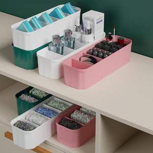 Organizador de Cajones Rectangular de 5 Niveles para el Hogar, Compartimentos Ajustables, Impermeable, Transpirable, Material PP Ligero - Product Image 3