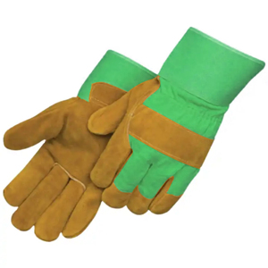 Guantes de Seguridad de Cuero, Textura de Grano Completo, Resistentes a la Abrasión, Antideslizantes, Guantes de Trabajo de Uso General, Puño Recto - Product Image 5