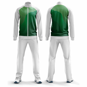 Ensemble de survêtement sportif personnalisé pour équipe, tenue d'entraînement, veste zippée intégrale et pantalon assorti, vêtements de sport, fabricant en gros - Product Image 2