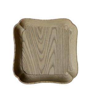 Plateau en bois naturel à bord vif |   Plateau de service en bois massif artisanal pour la cuisine, la salle à manger et la décoration - Product Image 3