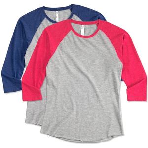 T-shirt à manches courtes raglan grande taille pour femmes respectueux de l'environnement coton doux polyester viscose mélange poids moyen équipage O cou uni - Product Image 3