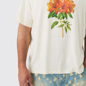 Custom Loose Fit <b>Men's</b> 100% Cotton O-Neck Short Sleeve <b>T</b>-<b>Shirt</b> Front Silk Screen Printed Anti-Pilling Quick Dry Eco-Friendly - Product Image 6