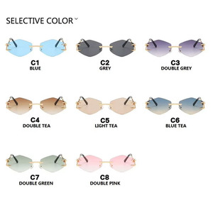 Vintage Metal <b>Frame</b> Double Beam Cat's Eye Sunglasses Small Square Sunglasses for Women - Product Image 2
