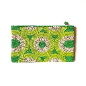 Handmade Large Southwestern <b>Beaded</b> Floral Coin Pouch Wallet Zipper Closure and Embroidered Pattern <b>Directly</b> Jewelry Tags - Product Image 3