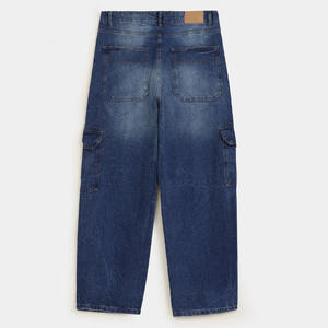 Men's Loose Denim Jeans-Breathable Gothic Wide Leg for Spring Casual Daily Wear & Urban Street Style - Product Image 1