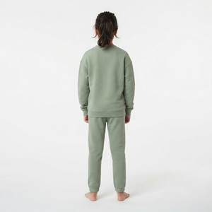 Wholesale Children Cotton Sweatshirt And <b>Jogger</b> Tracksuit <b>Set</b> Solid Color Casual Streetwear Clothing Manufacturer - Product Image 2