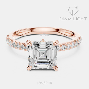 Bague en diamant de laboratoire taille Asscher 1,42 carat certifiée IGI, or blanc 14 carats, couleur F+, clarté VS+, pour fiançailles, anniversaire, ou cadeau - Product Image 5