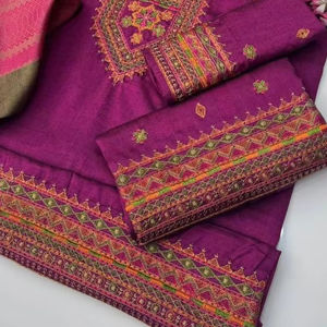 Baju Bordir Tangan Motif Lawn / Salwar Kameez Pakistan Musim Panas - Anti Kusut Cepat Kering Harga Grosir Murah India Pakistan - Product Image 4