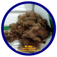 Vente en gros de fibres creuses siliconées en polyester vierge brun Vikohasan certifiées 7D HS et GRS recyclées, pour rembourrage de jouets et filage de béton