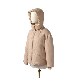 Luxury High Quality Ladies Winter <b>Puffer</b> <b>Jacket</b> 90% <b>White</b> Goose Down Detachable Hat Lightweight Canvas Pink Pocket Decoration - Product Image 2