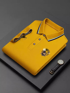 Camiseta Polo de Manga Corta para Hombre, de Alta Calidad, Moderna, con Bordado de Hilo Dorado, Transpirable, Informal, para Golf - Product Image 5