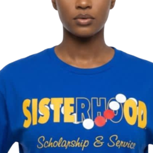 เสื้อยืด Sigma Gamma Rho Sisterhood Scholarship Service สีน้ำเงิน เสื้อยืดผู้หญิง แขนสั้น ลายกราฟิก เสื้อลำลอง แฟชั่น เสื้อผ้าสั่งทำพิเศษ - Product Image 3