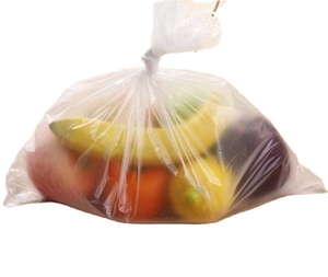Sac d'emballage HDPE sac à provisions en plastique transparent plat de supermarché sac de production sur rouleau - Product Image 1