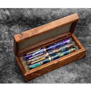 Estuche de madera para bolígrafo y organizador de escritorio con logotipo personalizado para uso en oficina o escritorio. - Product Image 2
