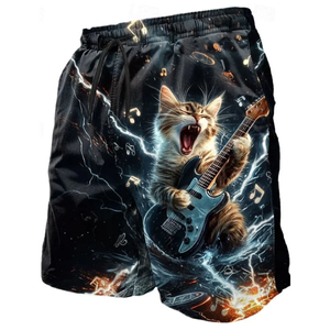 Divertidos Shorts de Playa con Estampado de Pollo Kung Fu, Moda de Verano para Hombres y Niños, Shorts de Baño Casuales con Estampado 3D de Animales, Talla Grande - Product Image 1