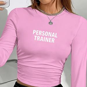 Camiseta manga larga moda mujer entrenador personal - Product Image 3